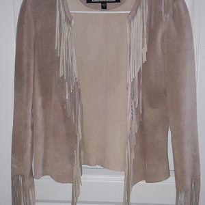 Vintage bebe suede fringed jacket